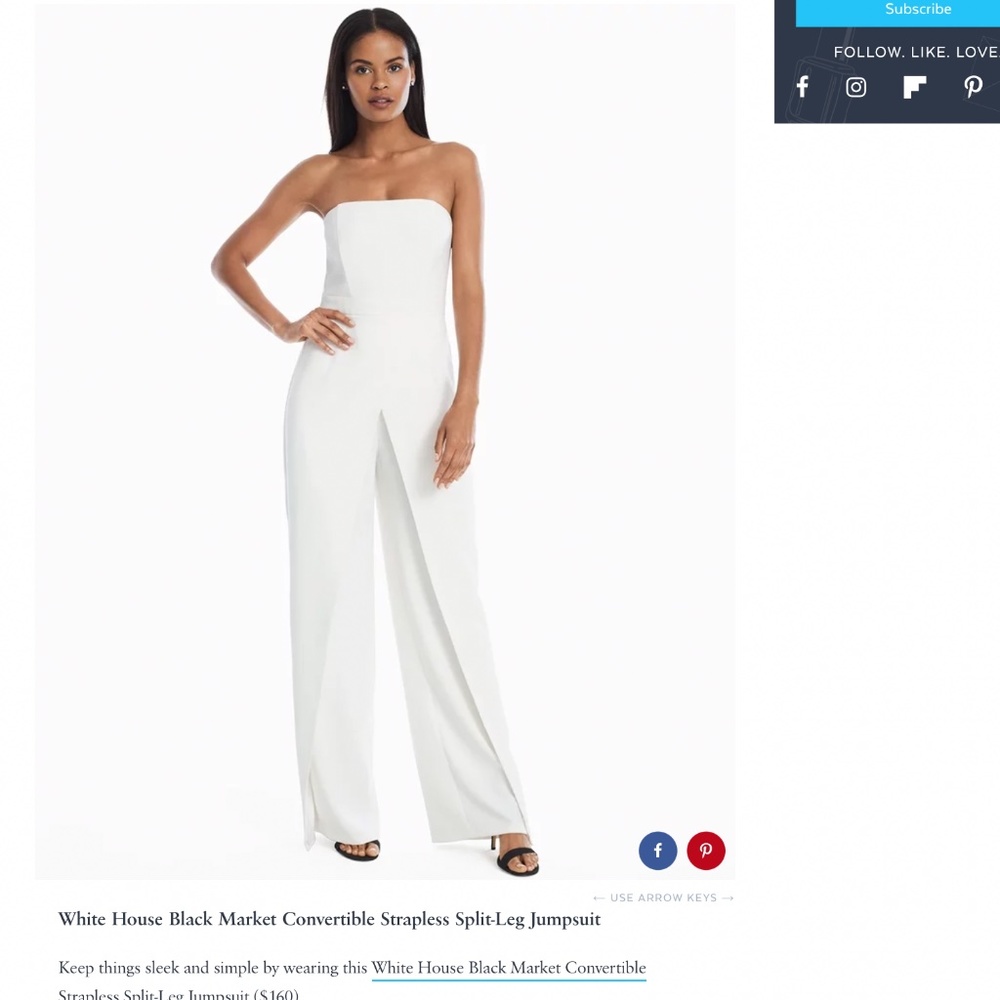 White House Black Market Split leg Jumpsuit